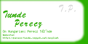 tunde perecz business card